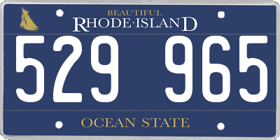 RI license plate 529965