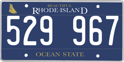 RI license plate 529967