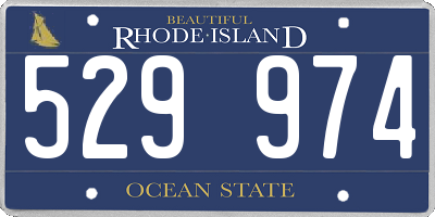 RI license plate 529974
