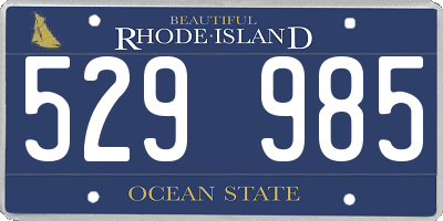 RI license plate 529985