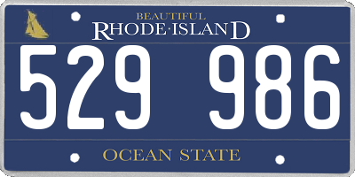 RI license plate 529986