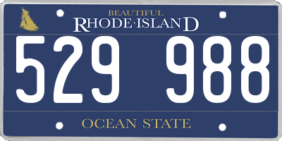 RI license plate 529988