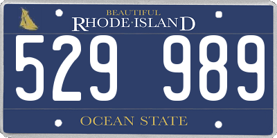 RI license plate 529989