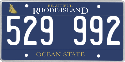 RI license plate 529992