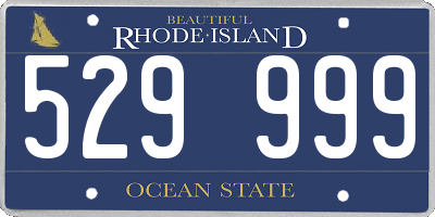 RI license plate 529999