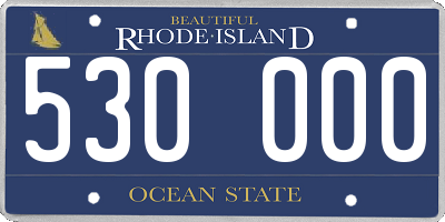 RI license plate 530000