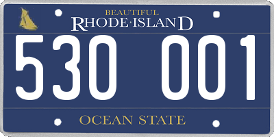 RI license plate 530001