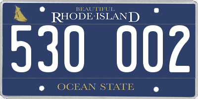 RI license plate 530002