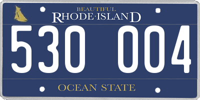 RI license plate 530004