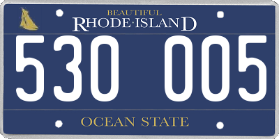 RI license plate 530005