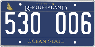 RI license plate 530006