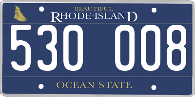 RI license plate 530008