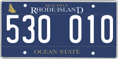 RI license plate 530010