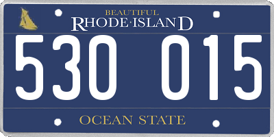 RI license plate 530015