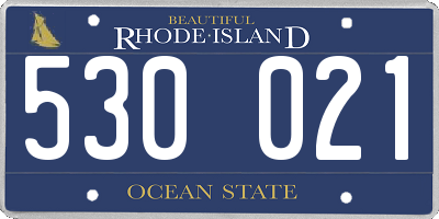 RI license plate 530021