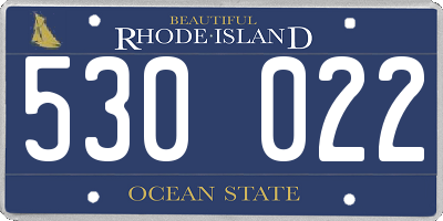 RI license plate 530022