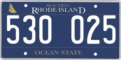 RI license plate 530025