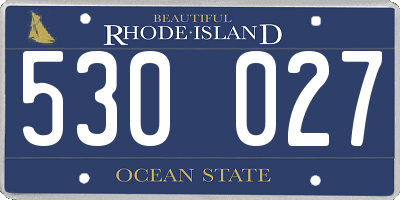 RI license plate 530027