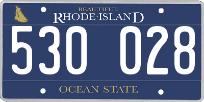 RI license plate 530028