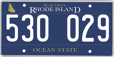 RI license plate 530029