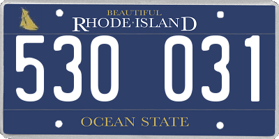 RI license plate 530031