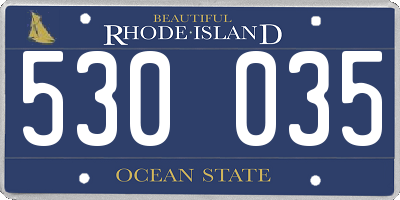 RI license plate 530035