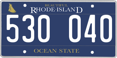 RI license plate 530040