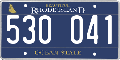 RI license plate 530041