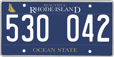 RI license plate 530042
