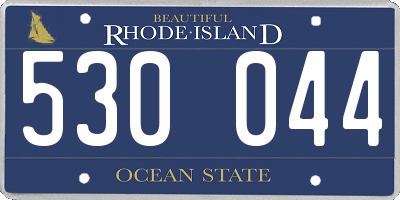RI license plate 530044