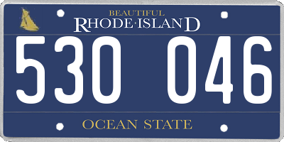 RI license plate 530046
