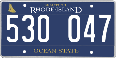 RI license plate 530047