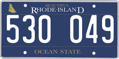 RI license plate 530049