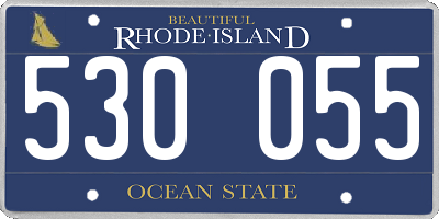 RI license plate 530055