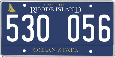 RI license plate 530056