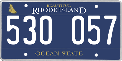 RI license plate 530057