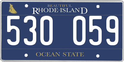 RI license plate 530059