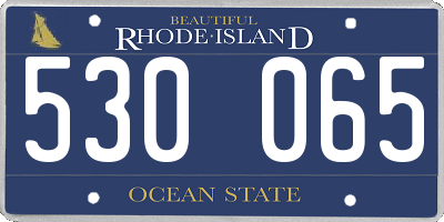 RI license plate 530065