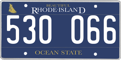 RI license plate 530066