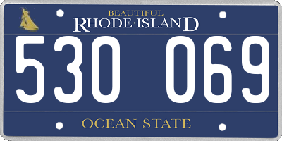 RI license plate 530069