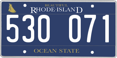 RI license plate 530071