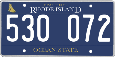RI license plate 530072
