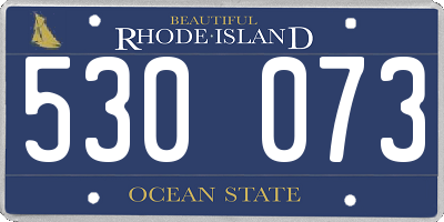 RI license plate 530073