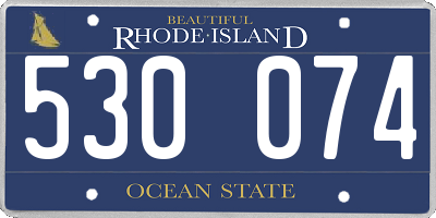 RI license plate 530074