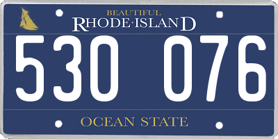 RI license plate 530076