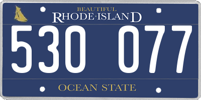 RI license plate 530077