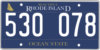 RI license plate 530078