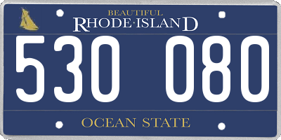 RI license plate 530080