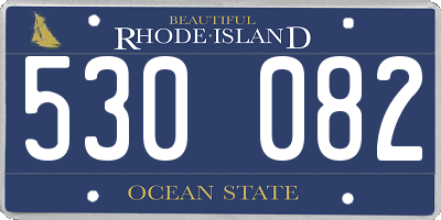 RI license plate 530082