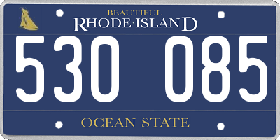 RI license plate 530085